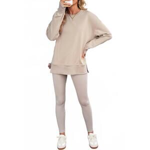 NEW AAPPARELLA naomi sweatshirt and leggings set in tan